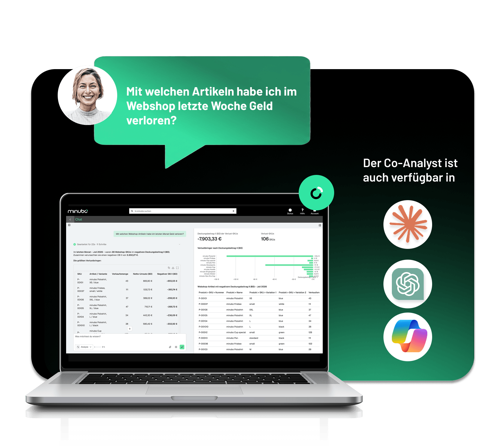 minubo Co-Analyst. Frag deine Daten